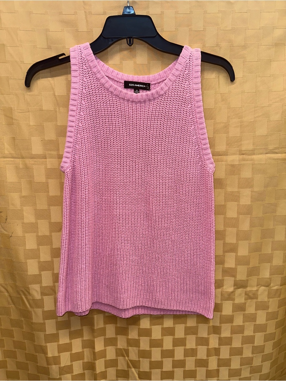 525 America Pink Sleeveless Knit Tank Top